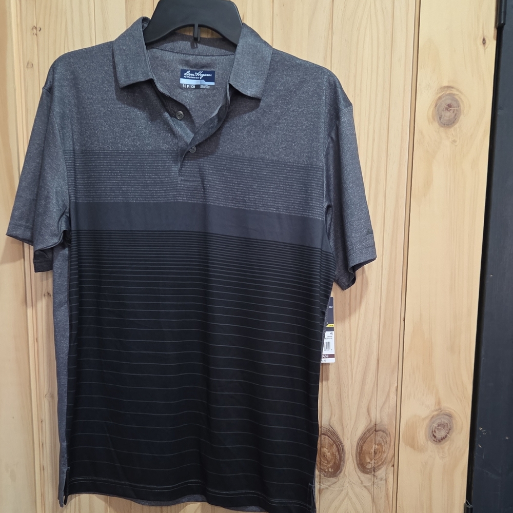 Van Heusen Men's Gray and Black Polo Shirt